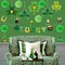 St. Patrick’s Party Supplies: 24-Piece Shamrock Hanging Decorations Set – Paper Fans, Pom Poms, Honeycombs & Lucky Banner for Ceiling & Party Decor